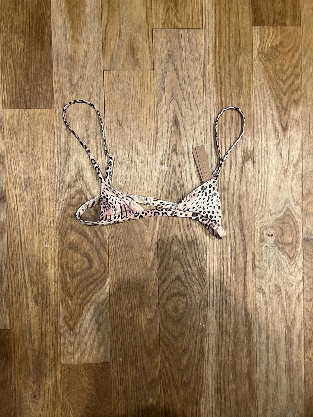 SKIMS Micro Leopard Print Triangle Bralette - Picture 3 of 5